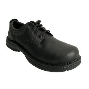 Carolina Aluminum Toe Slip Resistant Leather Opanka Shoes Black Men 9D